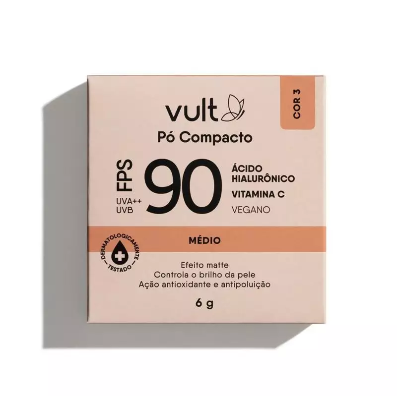 Pó Compacto Facial Vult FPS90 - Médio