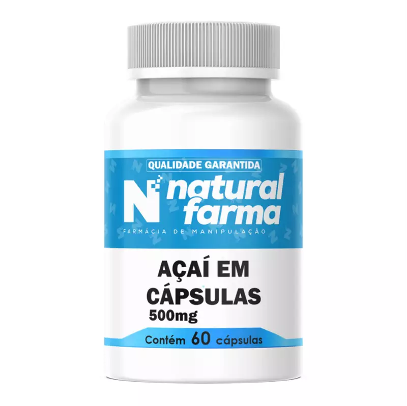 Açaí em Cápsulas 500mg 60 Cápsulas