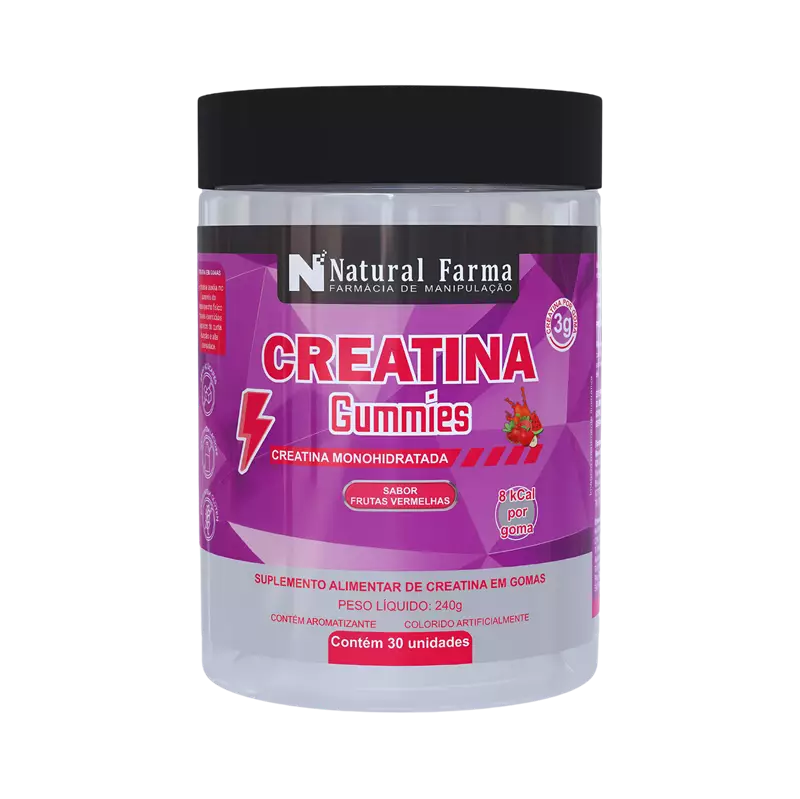 Creatina Gummies sabor Frutas Vermelhas com 30 unidades