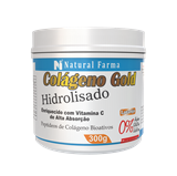 Colágeno Gold Hidrolisado Enriquecido com Vitamina C Sabor Laranja 300g