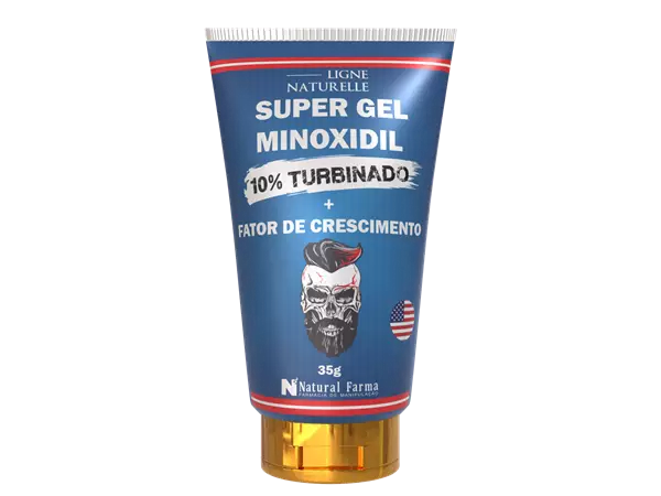 Super Gel Minoxidil 10% Turbinado + Fator de Crescimento 35g