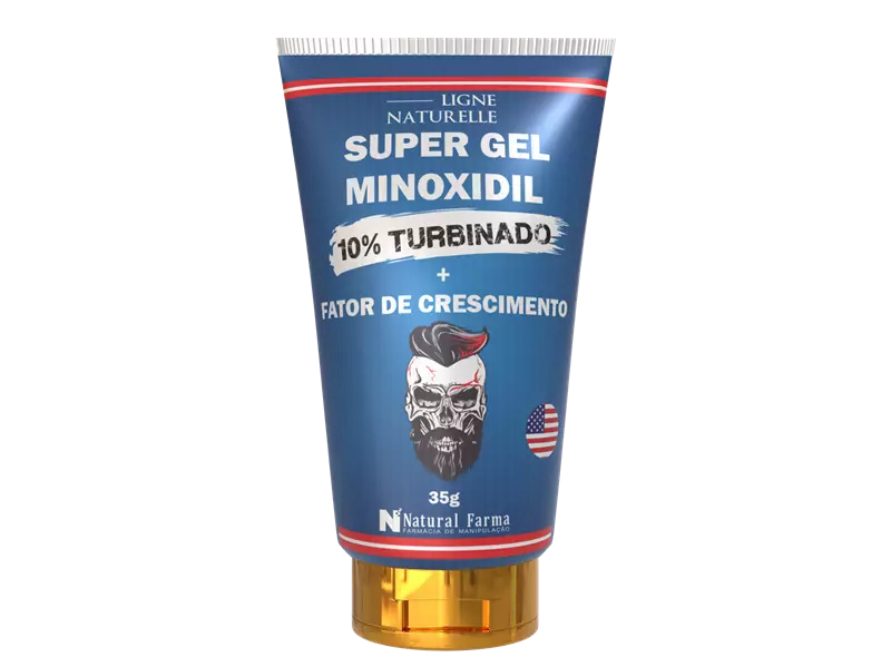 Super Gel Minoxidil 10% Turbinado + Fator de Crescimento 35g