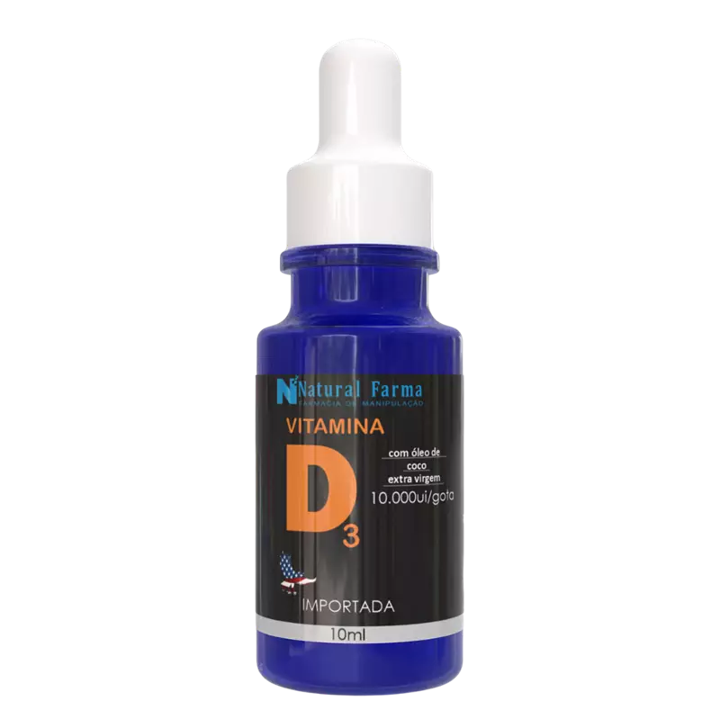 Vitamina D3 Óleosa de Coco 10.000ui/gota 10ml