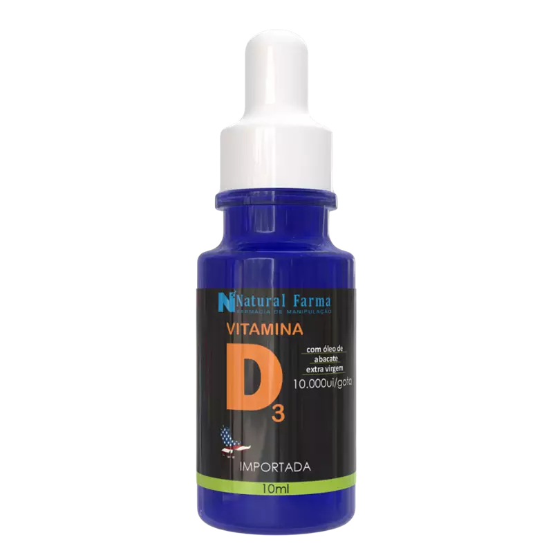 Vitamina D3 Óleosa de Abacate 10.000ui/gota 10ml