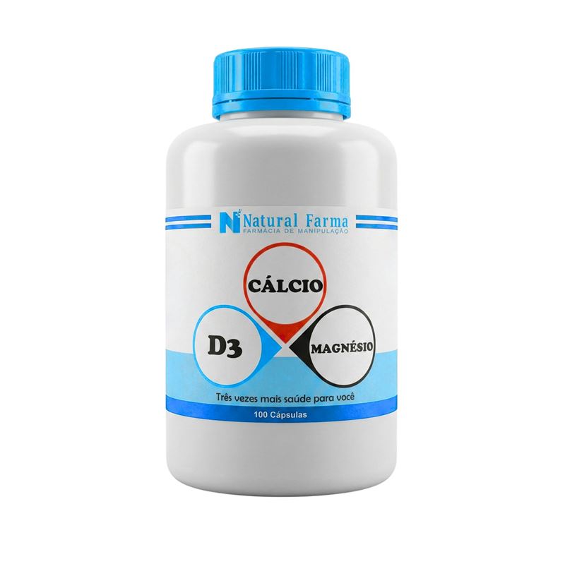 Cálcio+D3+Magnésio 100 Cápsulas 