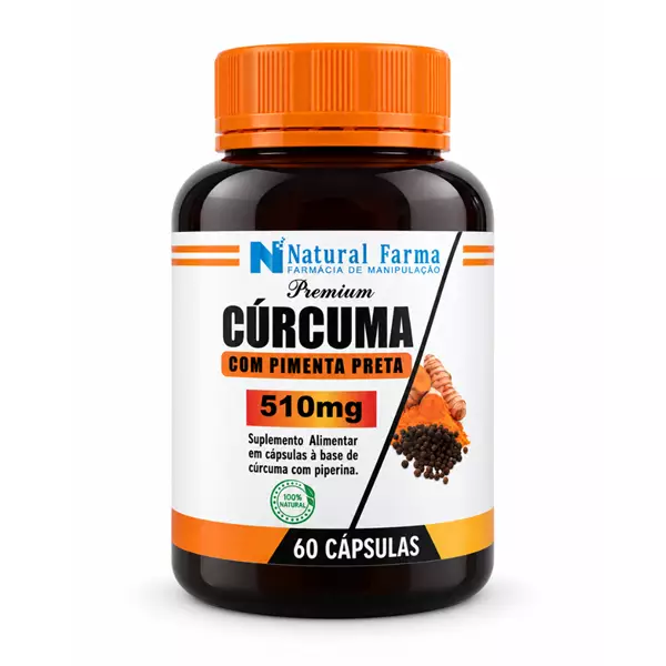 Cúrcuma com Pimenta Preta 510mg 60 Cápsulas
